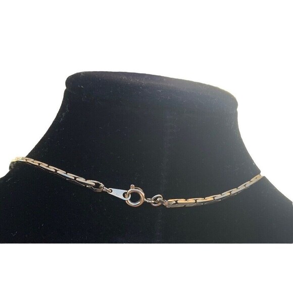 Women’s Snake Chain Gold Plated Necklace Retro Signed KOREA - Picture 5 of 6